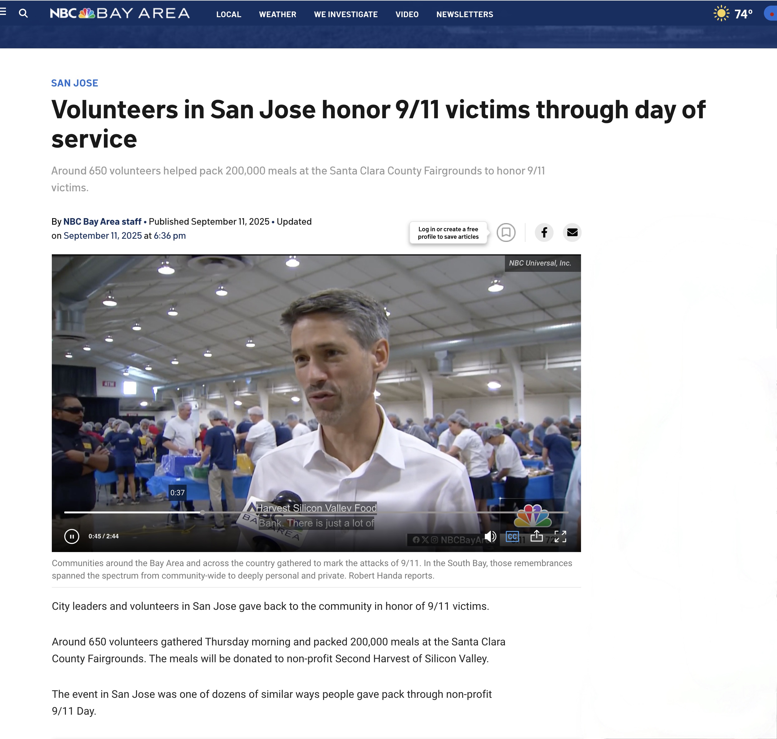 NBC Bay Area / 911 Day