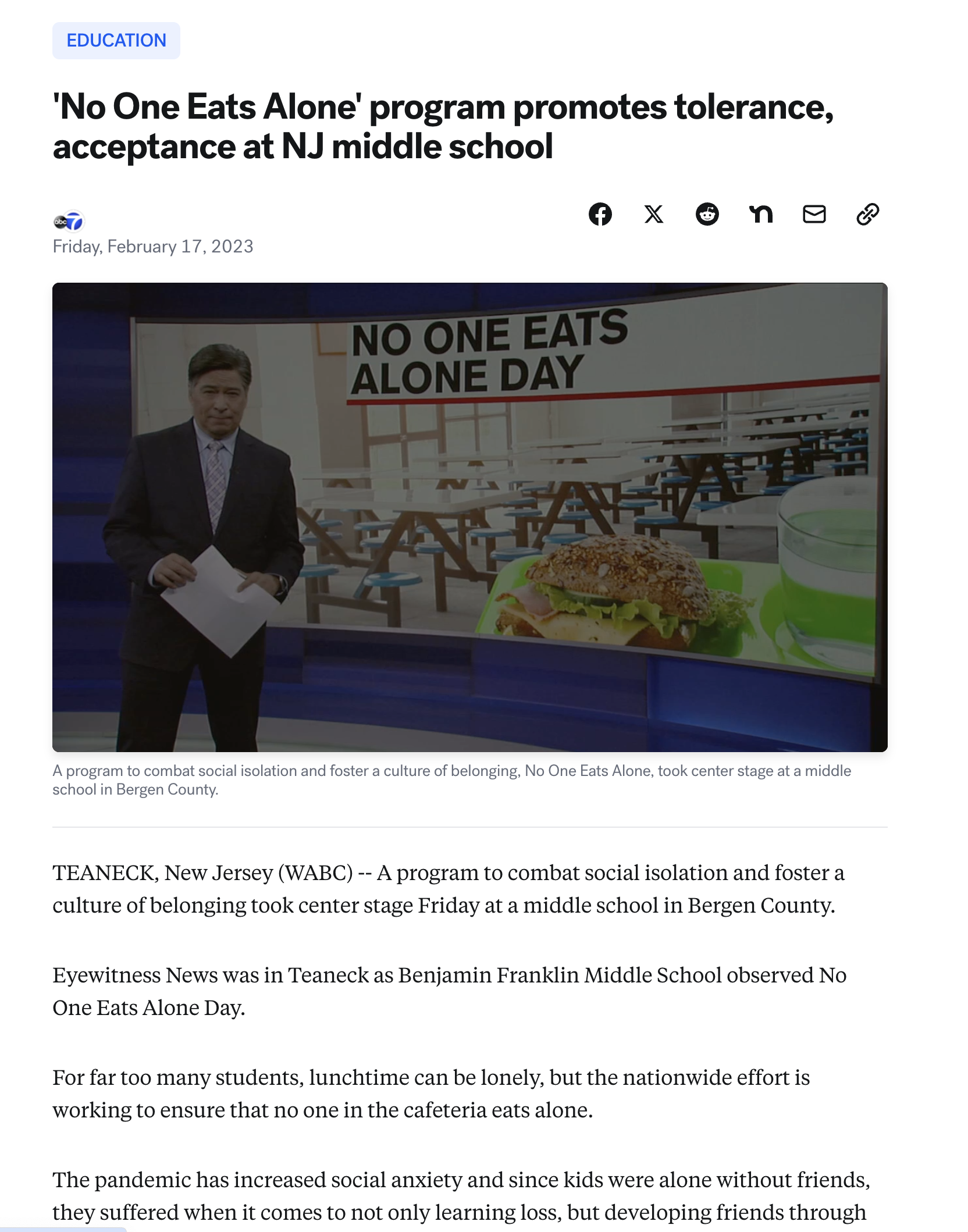 ABC New York / No One Eats Alone