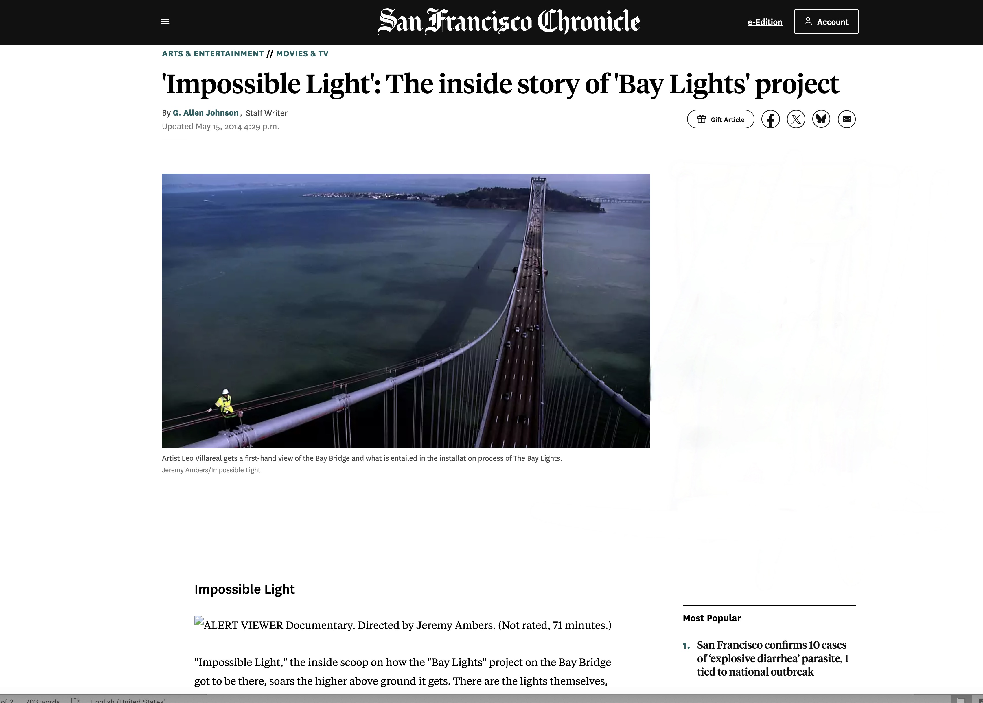 SF Chronicle / Impossible Light